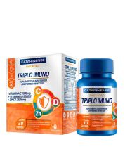 Triplo Imuno (Vitamina C, Vitamina D e Zinco) com 30 Comprimidos