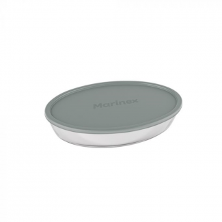 Assadeira Oval Com Tampa Plástica Marinex 2,9L – Cores Sortidas