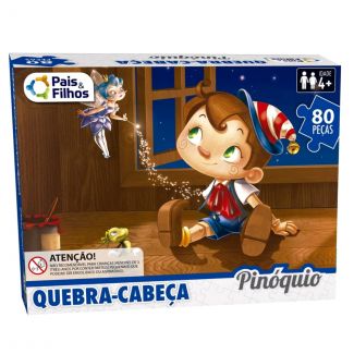 Quebra-Cabeça Pinóquio 80 peças Pais & Filhos