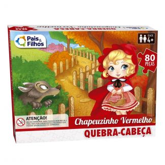 Quebra-Cabeça Chapeuzinho Vermelho 80 peças Pais & Filhos