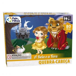 Quebra-Cabeça A Bela e a Fera 80 peças Pais & Filhos