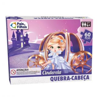 Quebra-Cabeça Cinderela 60 peças Pais & Filhos