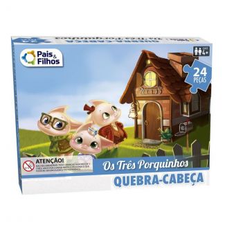 Quebra-Cabeça Os Três Porquinhos 24 peças Pais & Filhos