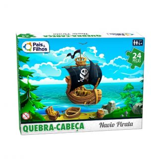 Quebra-Cabeça Navio Pirata 24 peças Pais & Filhos