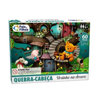 Quebra-Cabeça Ursinho na Árvore 60 peças Pais & Filhos