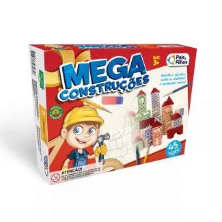 Mega Construções 45 Peças em Madeira Pais & Filhos