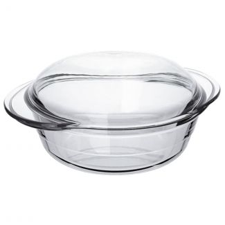 Terrina Redonda Marinex 2,8L com Tampa de Vidro