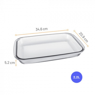 Assadeira Retangular Média Marinex 2,2L
