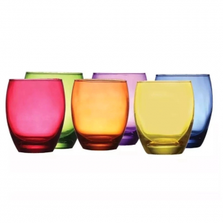 Jogo de Copos Tarca 6 Peças 400ml Colorido - Vitrizi
